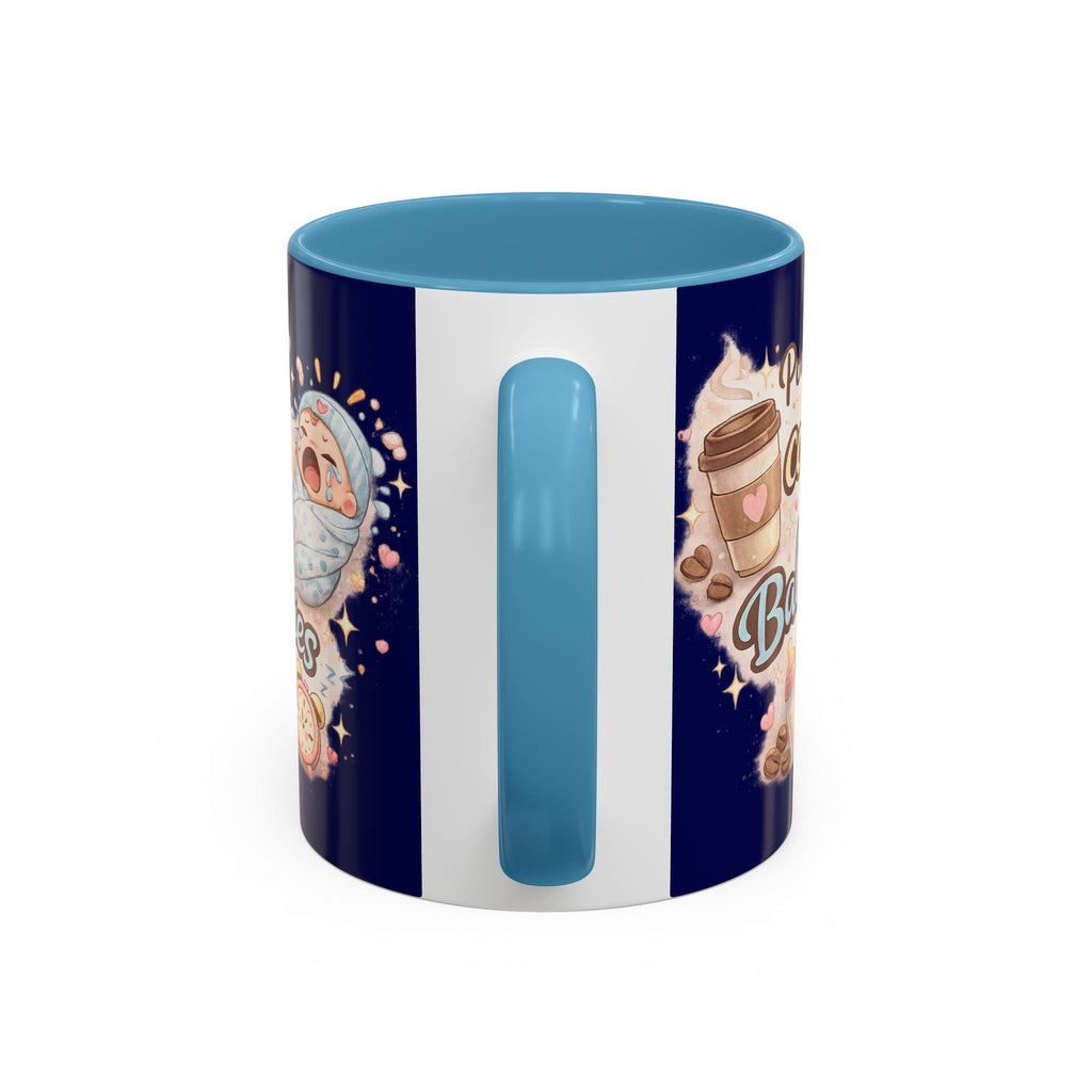 Powered by Coffee & Baby Cries Accent Coffee Mug — 11/15oz