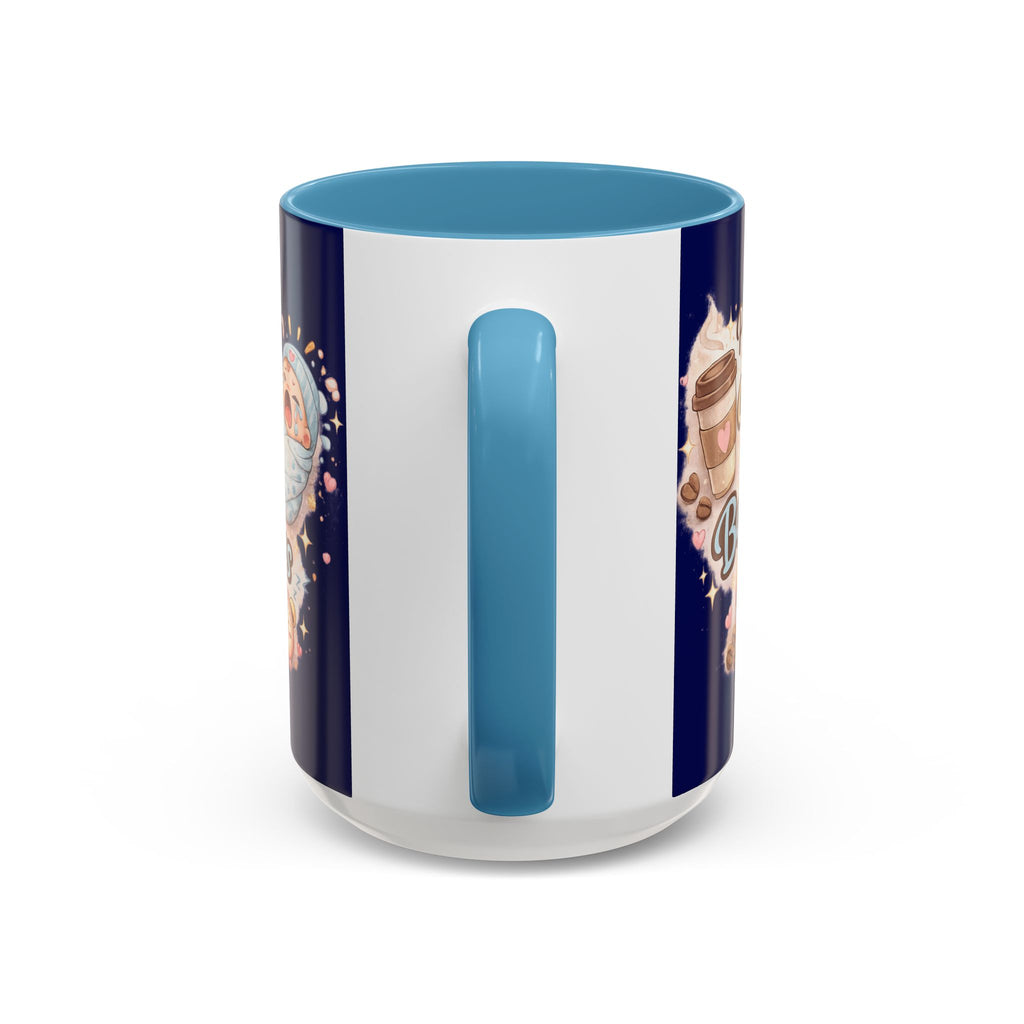 Powered by Coffee & Baby Cries Accent Coffee Mug — 11/15oz