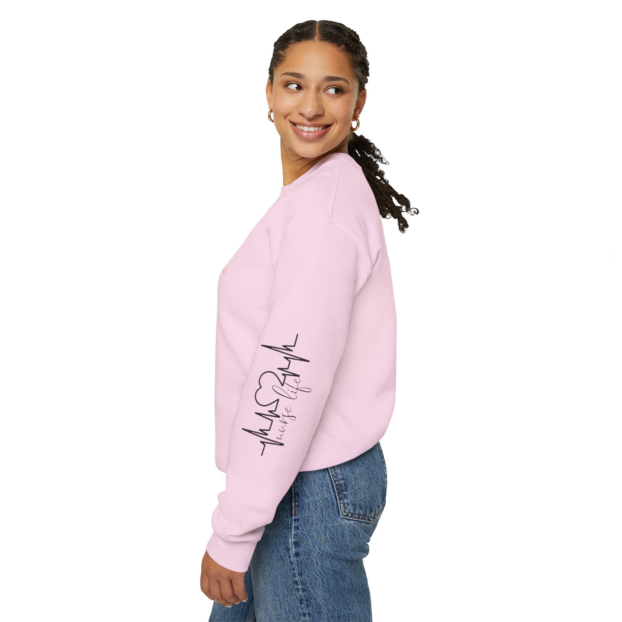 Powered by Coffee & Baby Cries Nurse Sweatshirt