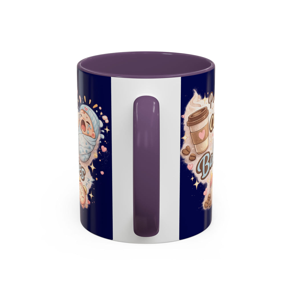Powered by Coffee & Baby Cries Accent Coffee Mug — 11/15oz