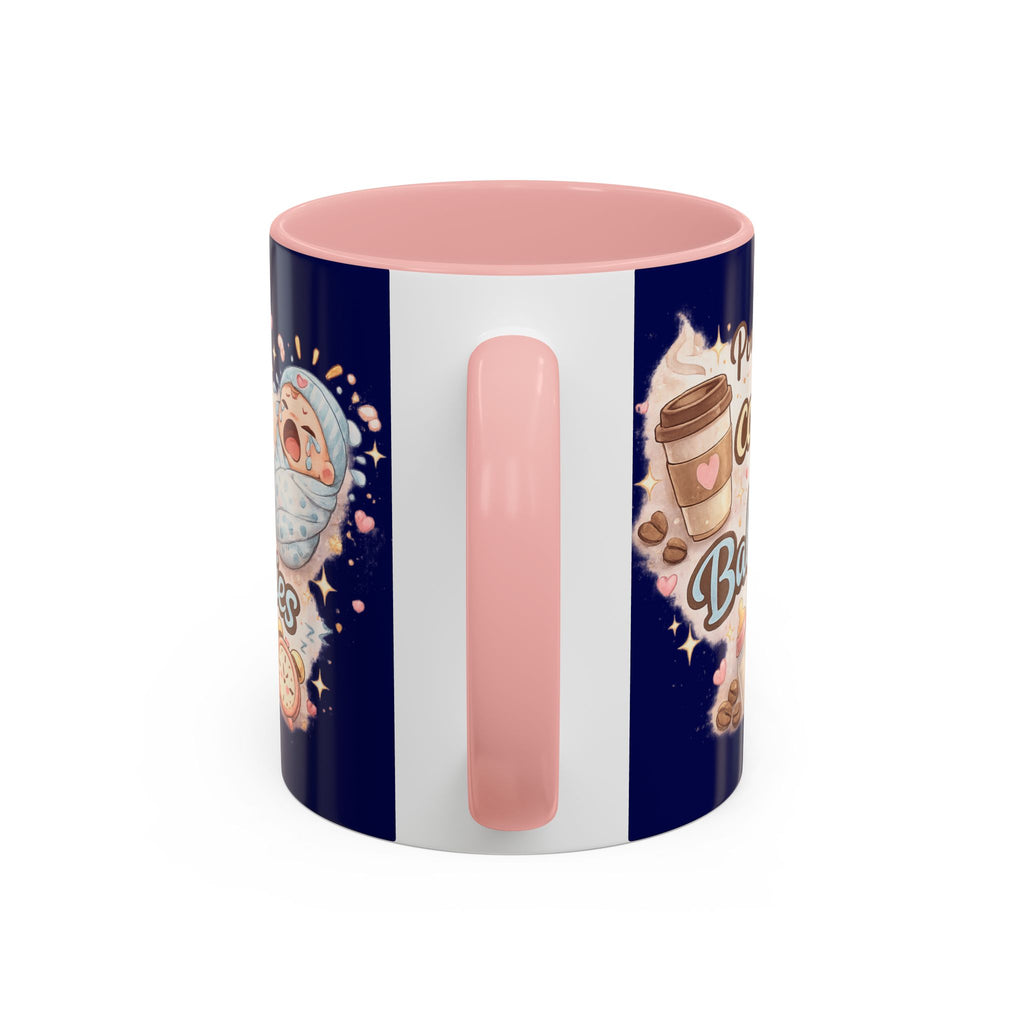 Powered by Coffee & Baby Cries Accent Coffee Mug — 11/15oz