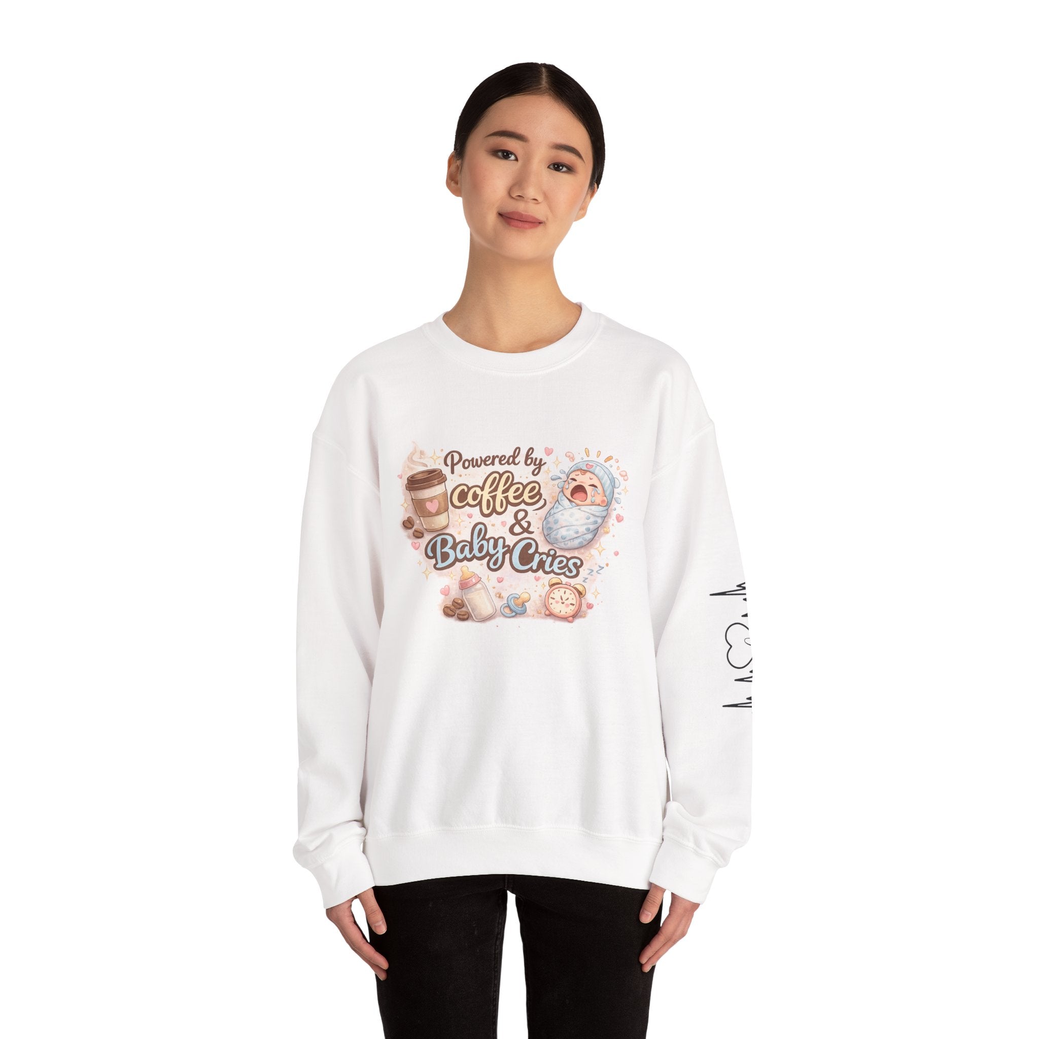 Powered by Coffee & Baby Cries Nurse Sweatshirt