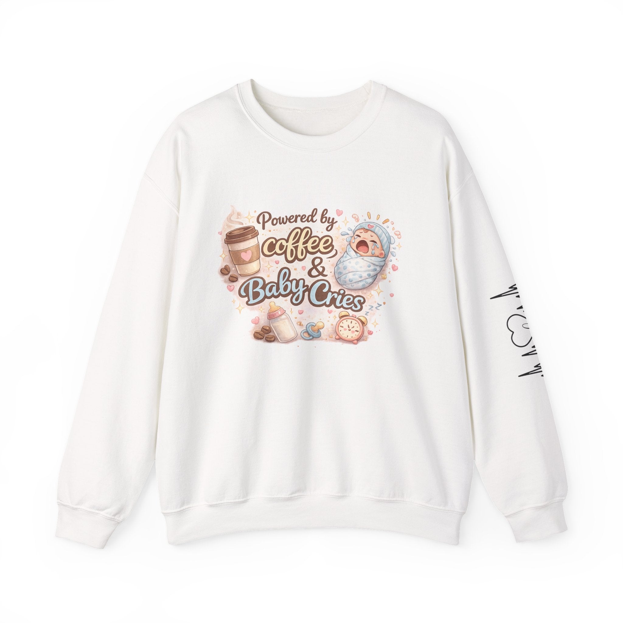 Powered by Coffee & Baby Cries Nurse Sweatshirt