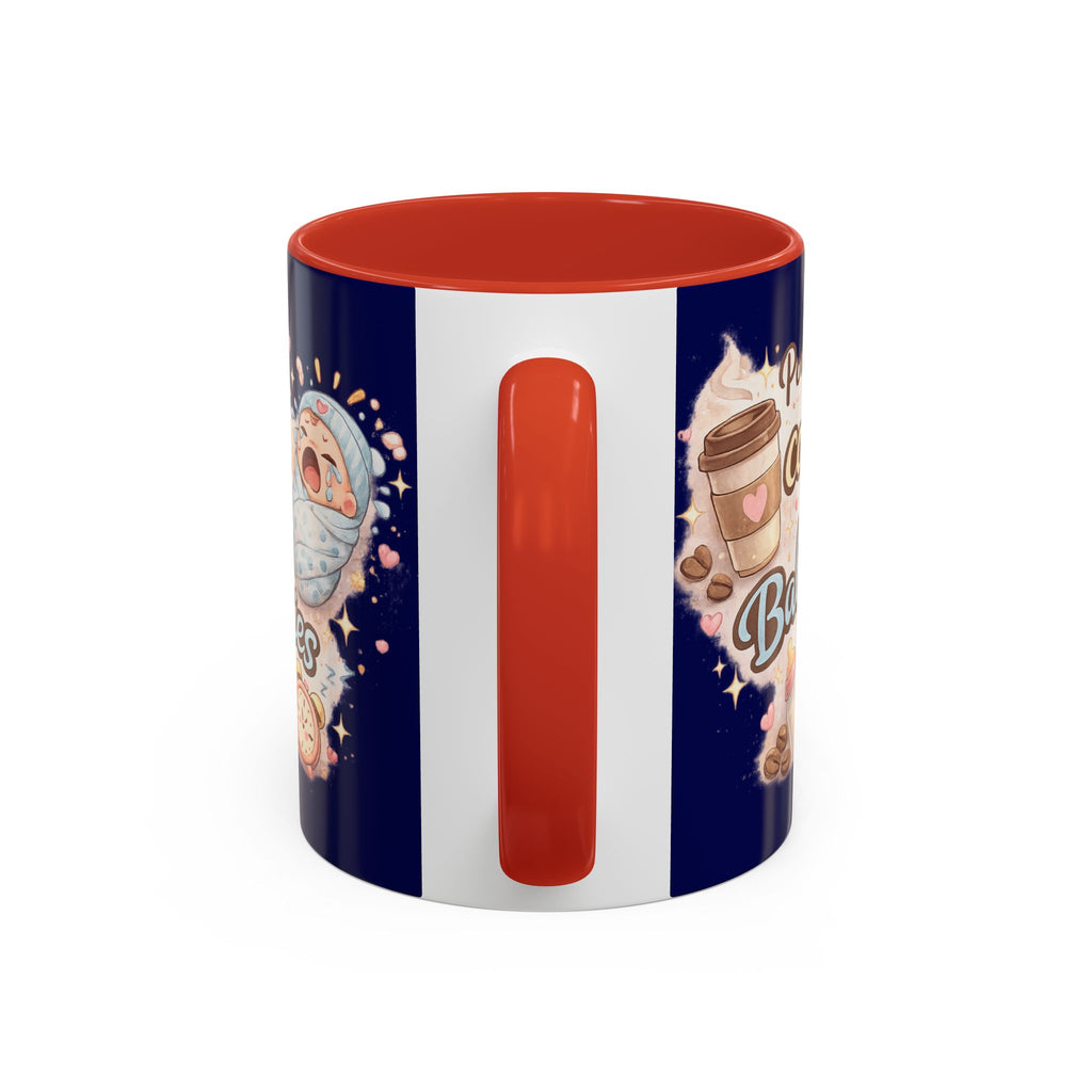 Powered by Coffee & Baby Cries Accent Coffee Mug — 11/15oz