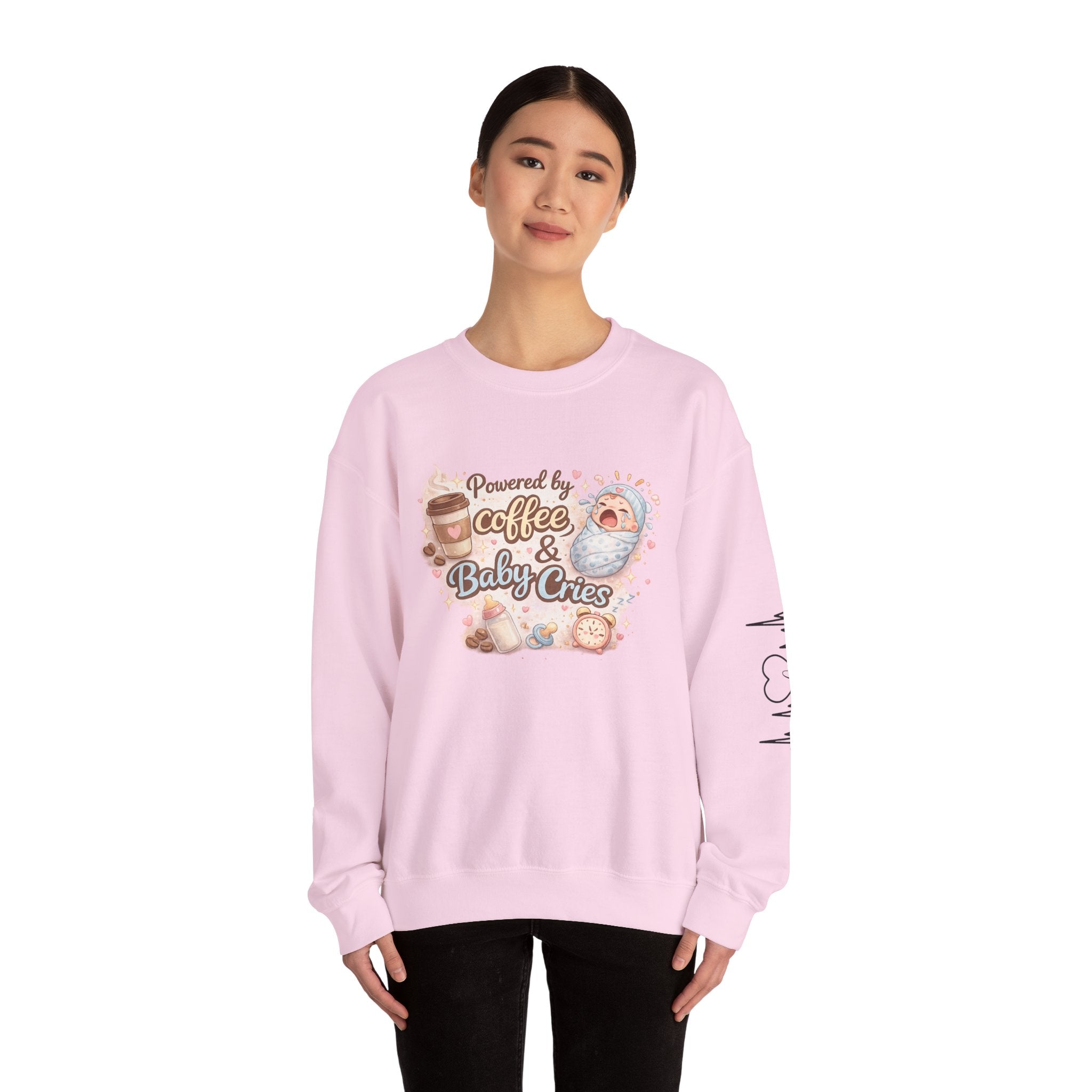 Powered by Coffee & Baby Cries Nurse Sweatshirt