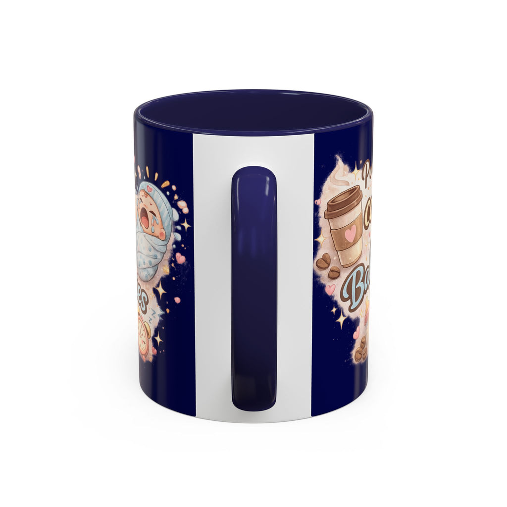 Powered by Coffee & Baby Cries Accent Coffee Mug — 11/15oz