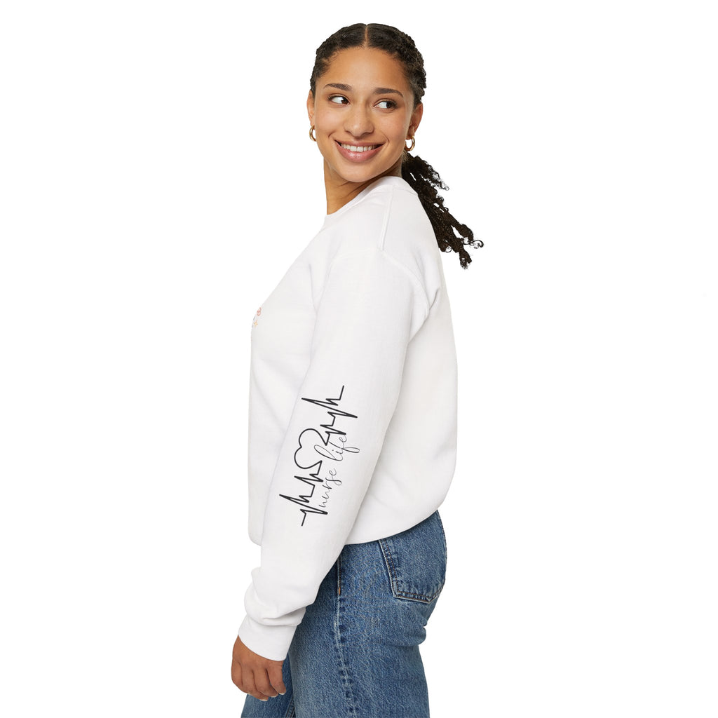 Powered by Coffee & Baby Cries Nurse Sweatshirt